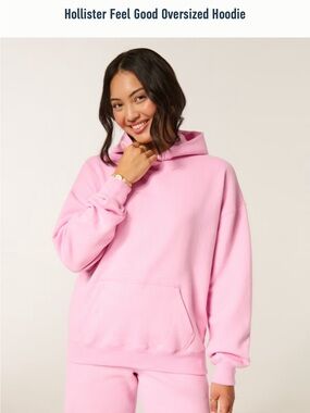 ❗️Last Chance❗️Hollister Oversized Pink Hooded Sweatshirt